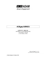 Предварительный просмотр 1 страницы Adam Equipment ACBplus Series Service Manual