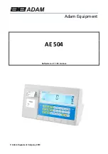 Предварительный просмотр 1 страницы Adam Equipment AE 504 Series User Manual