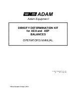 Предварительный просмотр 1 страницы Adam Equipment AEA Series Operator'S Manual