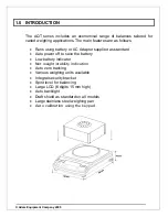 Предварительный просмотр 3 страницы Adam Equipment AQT Series Manual