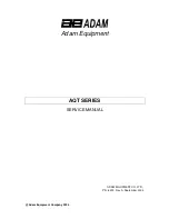 Adam Equipment AQT Series Service Manual предпросмотр