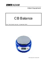 Preview for 1 page of Adam Equipment CB Balance User Manual