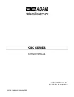 Adam Equipment CBC 15 Service Manual предпросмотр