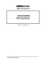 Предварительный просмотр 1 страницы Adam Equipment CBC 15M CBC 30M User Manual