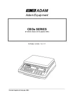 Предварительный просмотр 1 страницы Adam Equipment CBD 100a User Manual