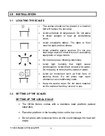 Предварительный просмотр 6 страницы Adam Equipment CBD 100a User Manual