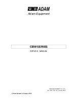 Adam Equipment CBW 100a Service Manual предпросмотр