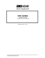 Предварительный просмотр 1 страницы Adam Equipment CRW Series Manual