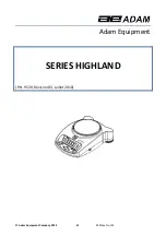 Предварительный просмотр 33 страницы Adam Equipment HIGHLAND HCB1002 Manual