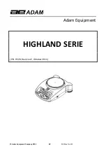 Предварительный просмотр 62 страницы Adam Equipment HIGHLAND HCB1002 Manual