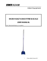 Adam Equipment MUW User Manual предпросмотр