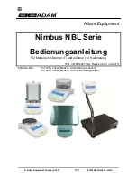 Preview for 102 page of Adam Equipment Nimbus NBL Serie Operating Manual