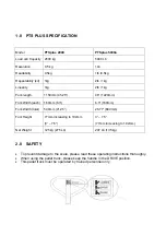 Preview for 5 page of Adam Equipment PTS plus Series User Manual