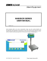 Adam Equipment Warrior Series User Manual preview