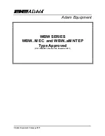 Предварительный просмотр 1 страницы Adam Equipment WBW 15aM User Manual