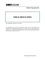 Предварительный просмотр 1 страницы Adam Equipment WBW 16/35a Short Manual