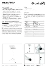 Preview for 2 page of Adam Hall Gravity NS 411 W Quick Start Manual