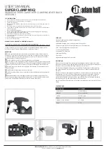 Предварительный просмотр 1 страницы Adam Hall SUPER CLAMP MK2 User Manual