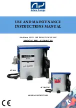 Adam Pumps AF 3000 Use And Maintenance Instruction Manual preview