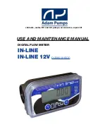 Preview for 1 page of Adam Pumps DI-FLOW IN-LINE AdBlue Use And Maintenance Manual