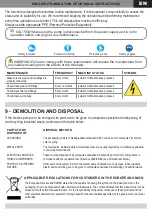 Предварительный просмотр 9 страницы Adam Pumps PA 8050 Use And Maintenance Manual