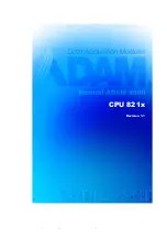 Preview for 1 page of Adam 821x Manual