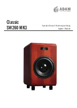 Adam Classic SW260 MK3 Operation Manual предпросмотр