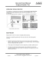 Preview for 8 page of Adam Eclipse Electric Fire Use And Care Manual