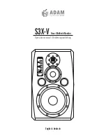 Предварительный просмотр 1 страницы Adam S3X-V Operation Manual