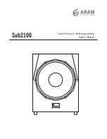 Preview for 1 page of Adam Sub2100 Operation Manual