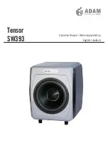 Предварительный просмотр 1 страницы Adam Tensor SW393 Operation Manual