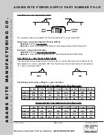 Preview for 4 page of ADAMS RITE PS-LR Owner'S Manual And Installation Instructions