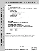 Preview for 11 page of ADAMS RITE PS-LR Owner'S Manual And Installation Instructions