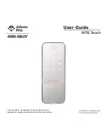 Предварительный просмотр 1 страницы ADAMS RITE RITE Touch User Manual