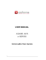 Adams e-AVR series User Manual preview