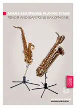 Preview for 1 page of Adams SAXOPHONE PLAYING STAND Quick Start Manual