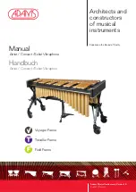 Предварительный просмотр 1 страницы Adams Vibraphone Artist Series Manual