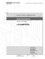 ADANI SYSTEMS CLEARPASS Operation Manual preview