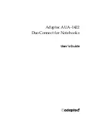 Предварительный просмотр 1 страницы Adaptec 2126600 - DuoConnect For Notebooks 1422 User Manual