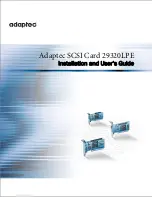 Adaptec 29320LPE - SCSI Card Storage Controller U320 320 MBps Installation And User Manual preview