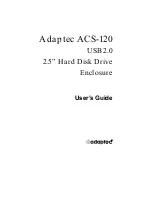 Preview for 1 page of Adaptec ACS-120 User Manual