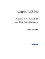 Preview for 1 page of Adaptec ACS 200 User Manual