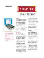 Adaptec AHA-1540 Specifications preview