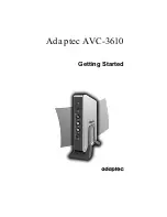 Adaptec AVC-3610 Getting Started preview