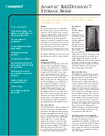 Preview for 1 page of Adaptec RAIDStation RaidStation7 Specifications