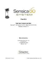 Adaptec Sensica UO Instructions For Use Manual предпросмотр