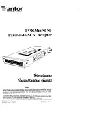 Preview for 1 page of Adaptec Trantor T338 Hardware Installation Manual