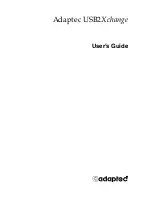 Adaptec USB2Xchange User Manual preview