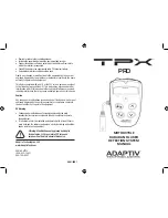 Preview for 12 page of Adaptiv TPX PRO User Manual