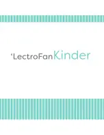 Adaptive Micro Systems LectroFan Kinder User Manual preview